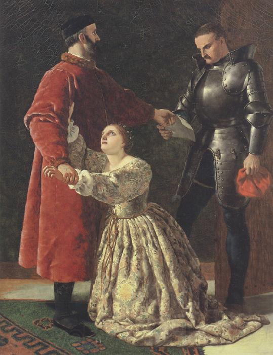 Frederick richard pickersgill,R.A. Duke Fredrick banishing Rosalind from his Court (mk37) Germany oil painting art